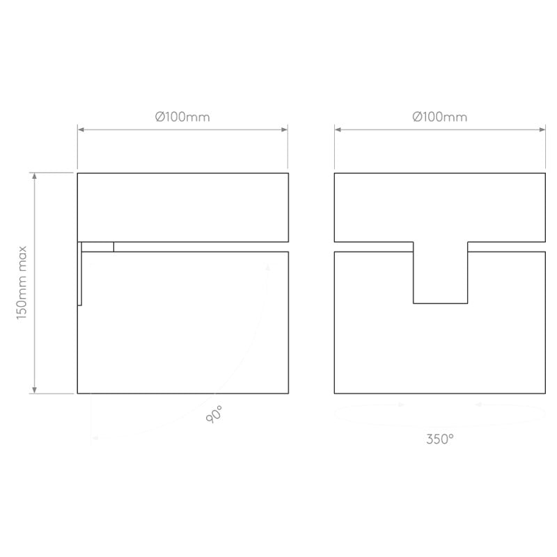 Specification Image for Astro Lynx LED Ceiling Spotlight