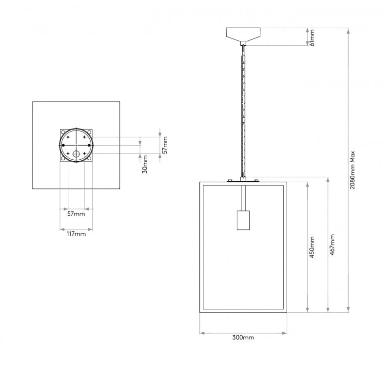 Specification image for Astro Homefield Pendant 450 