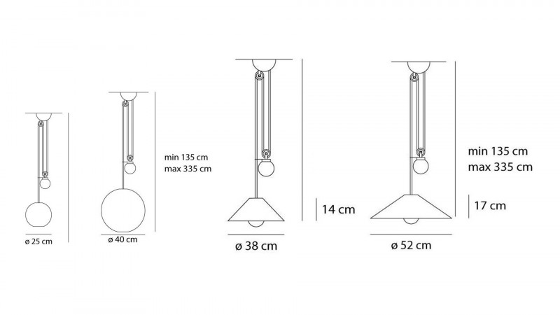 Specification image for Artemide Aggregato Scaliscendi Pendant