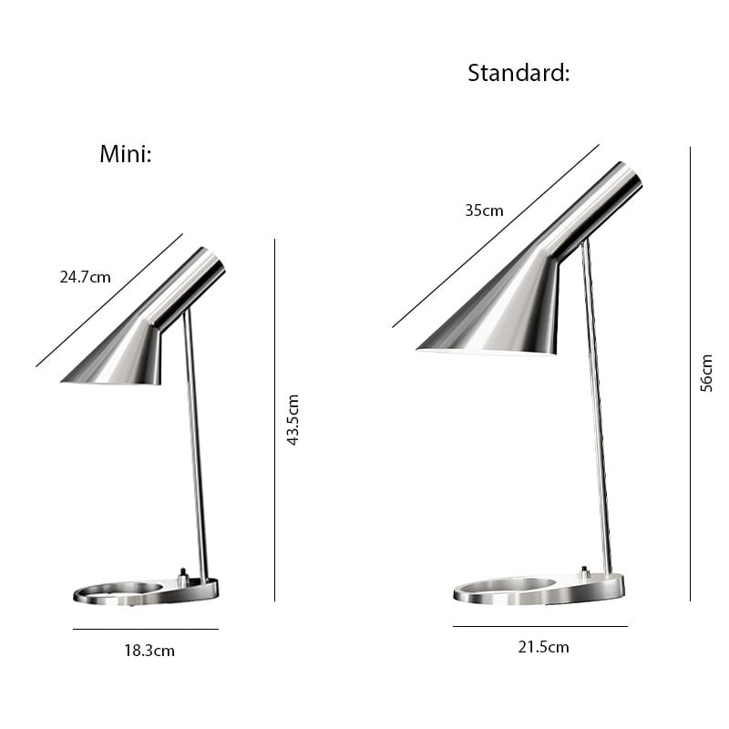 Specification Image for Louis Poulsen AJ Table Lamp Stainless Steel