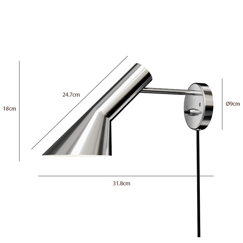 Specification Image for Louis Poulsen AJ Wall Light Stainless Steel