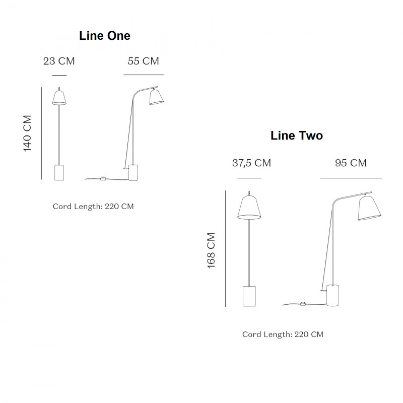 Specification image for NORR11 Line Floor Lamp