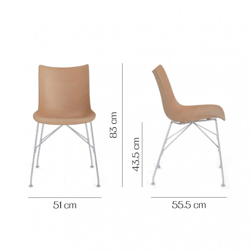 Specification image for Kartell Smart Wood P/Wood Chair