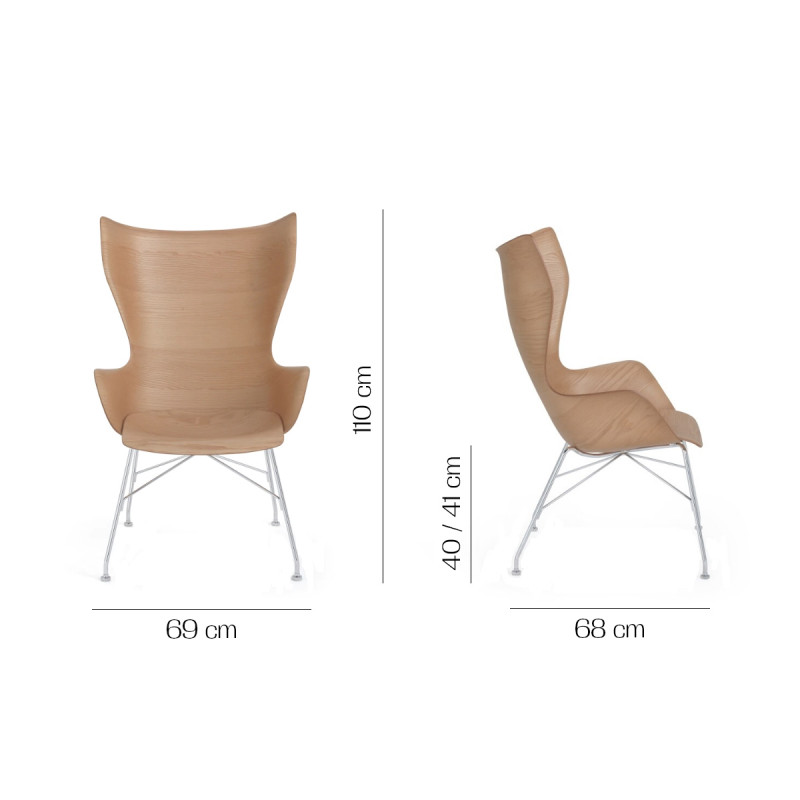 Specification image for Kartell Smart Wood K/Wood Chair