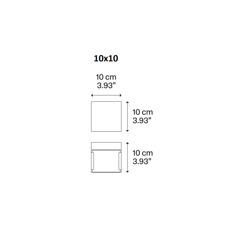 Specification image Lodes Laser Cube LED Wall Light