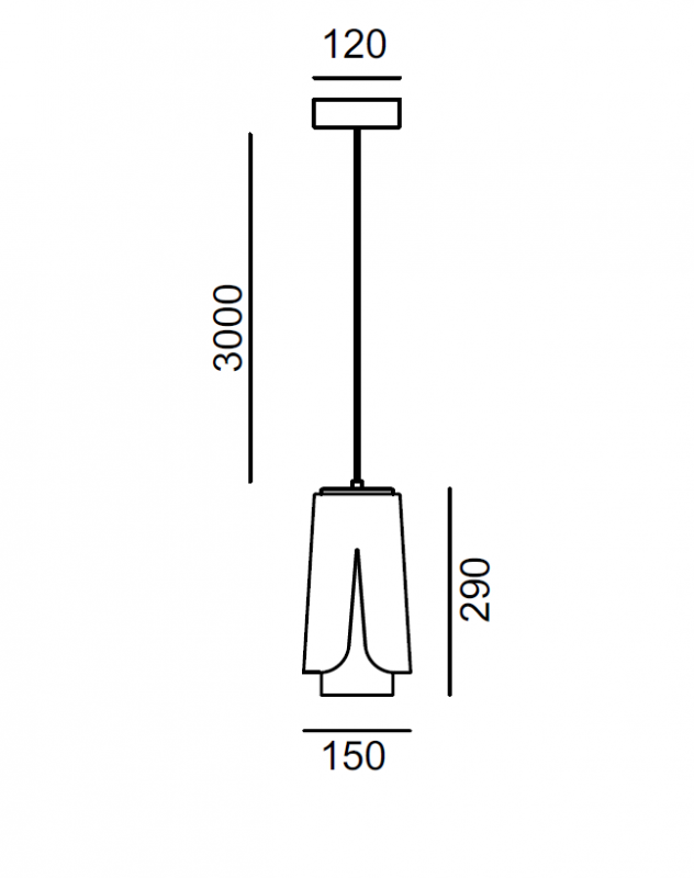 Specification image for Prandina Tulipa Pendant