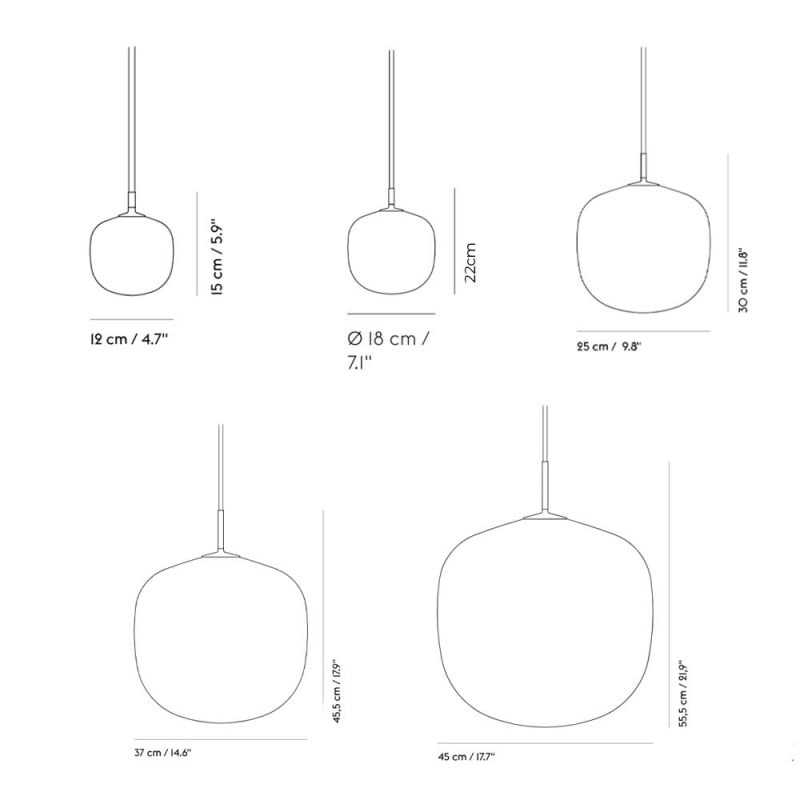 Specification image for Muuto Rime Pendant 