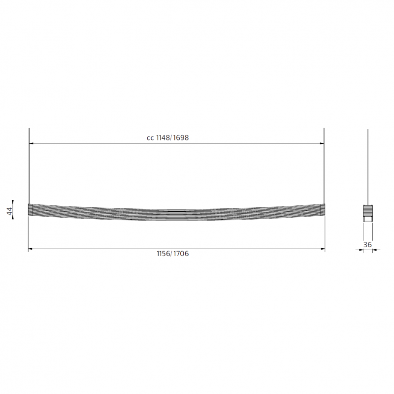 Specification image for Zero Landscape LED Suspension