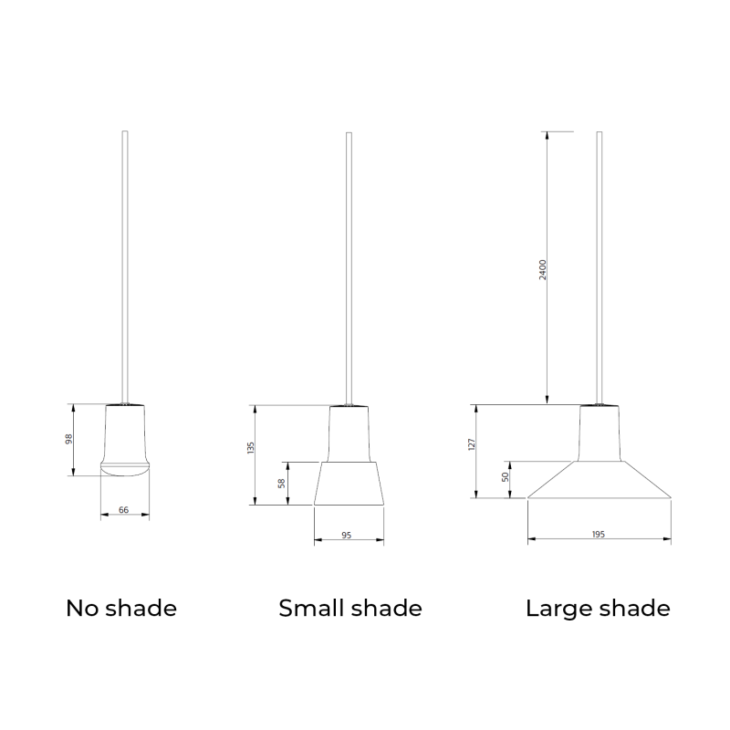 Specification image for Zero Compose Suspension - Metal Shade