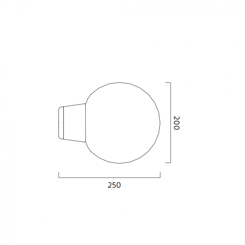 Specification image for Zero Shibuya Ceiling/Wall Light