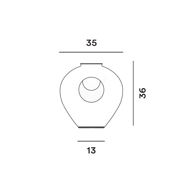 Specification image for Foscarini Madre Table Lamp