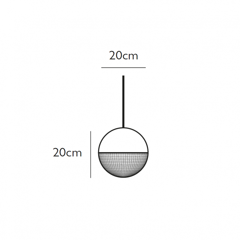 Specification image for Little Lee Broom Lens Flair Pendant 