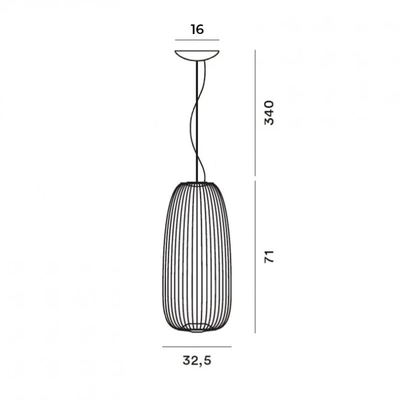 Specification Image for Foscarini Spokes 1 LED MyLight Pendant