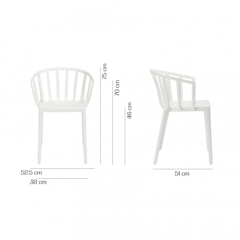 Specification image for Kartell Venice Chair