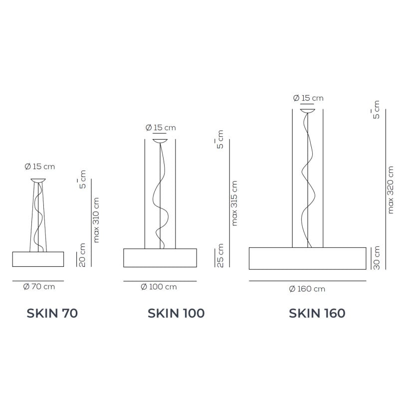 Specification image for Axolight Skin Suspension