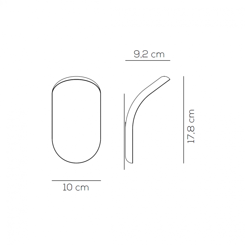 Specification image for Axolight Lik LED Wall Light