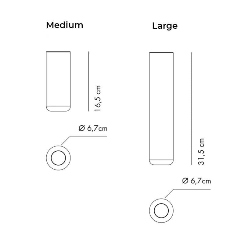 Specification image for Axolight Urban Mini LED Ceiling Light