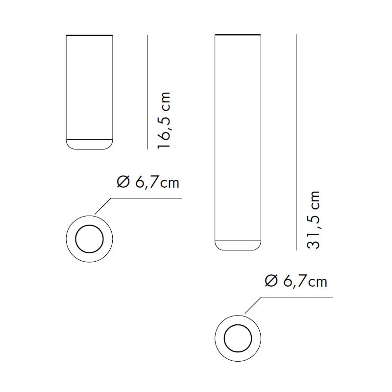 Specification image for Axolight Urban Mini LED Ceiling Light