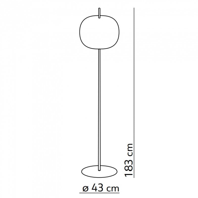 Specification image for KDLN Kushi XL Floor Lamp