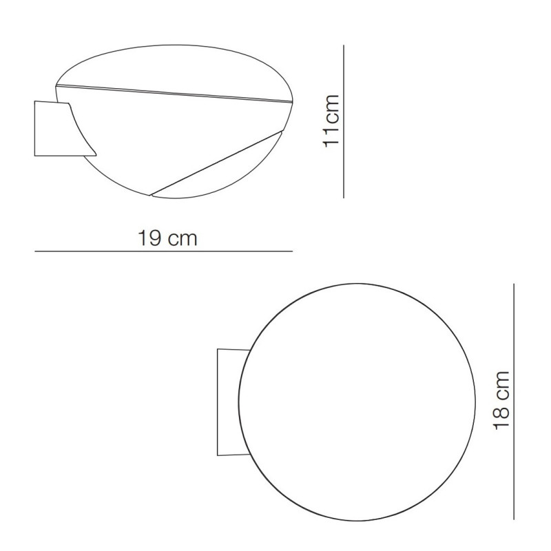 Specification image for KDLN Tua LED Wall Light