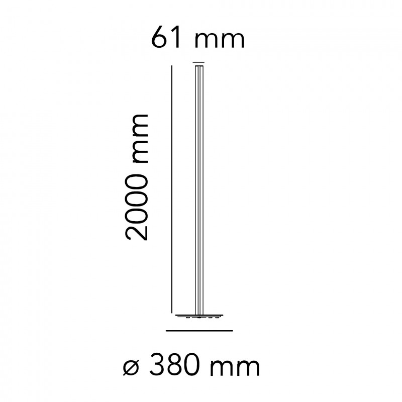Specification image for Flos Coordinates LED Floor Lamp