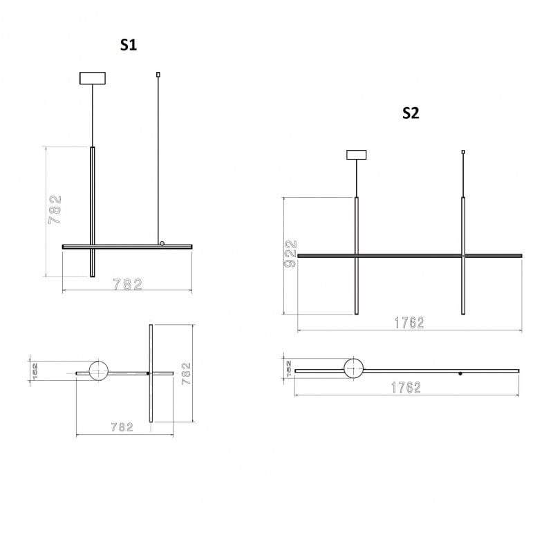 Specification image for Flos Coordinates LED Pendant