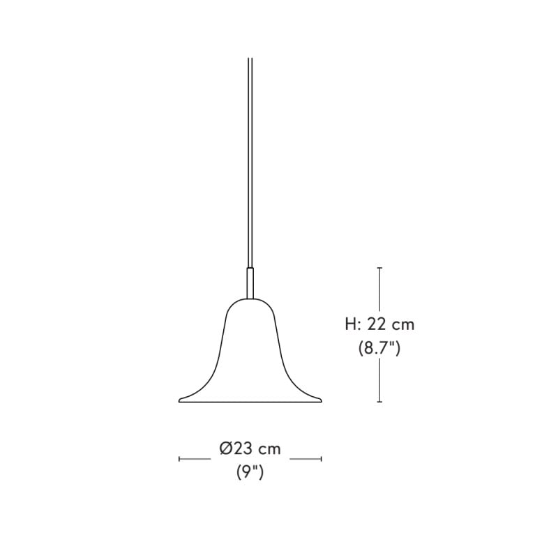 Specification Image for Verpan Pantop 23 cm Pendant