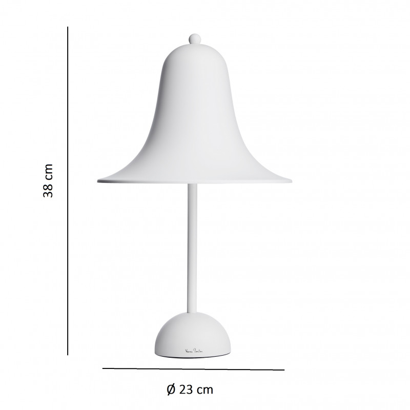 Specification image for Verpan Pantop 23 cm Table Lamp