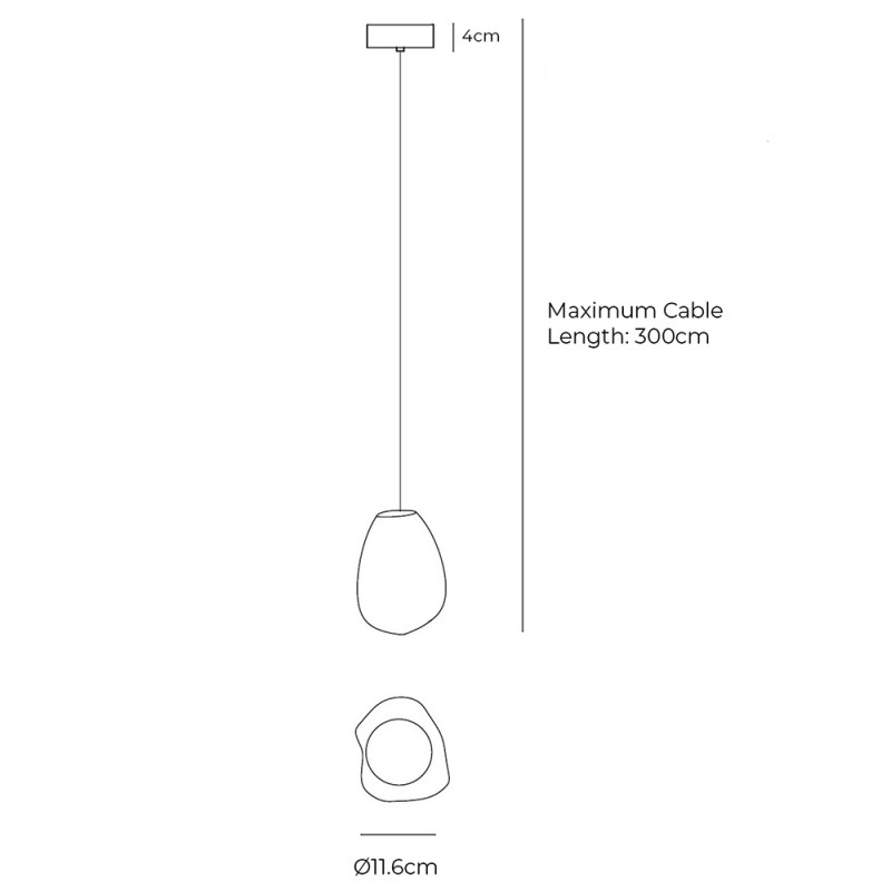 Specification Image for Bocci 73.1V Single Pendant