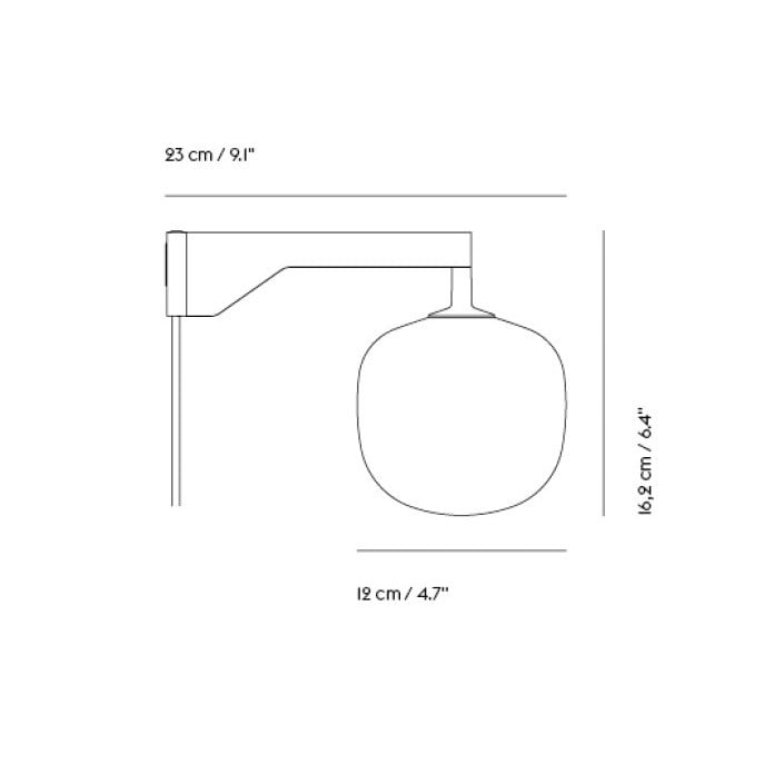 Specification image for Muuto Rime LED Wall Light