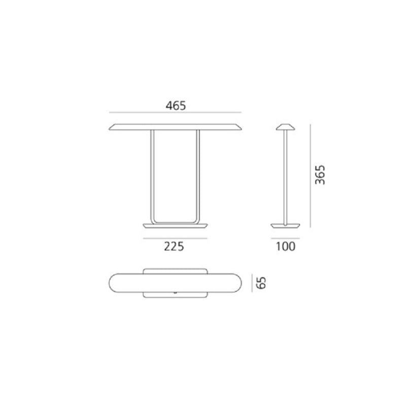 Specification image for Artemide Tempio LED Table Lamp