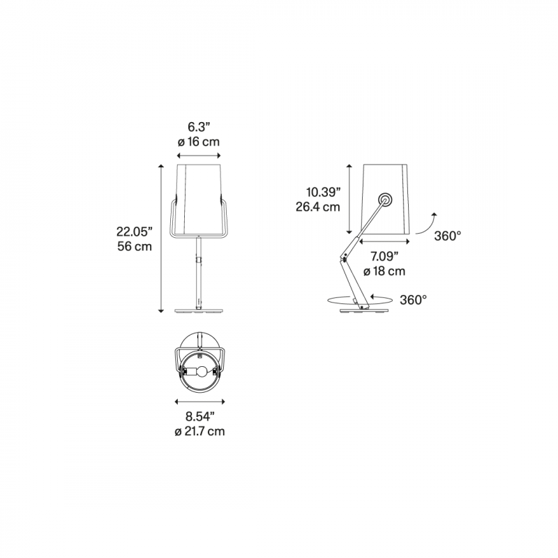 Specification image for Diesel Living with Lodes Fork Table Lamp