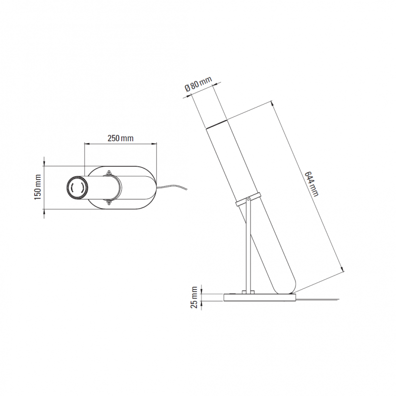 Specification image for DCW éditions La Lampe Frechin Table Lamp