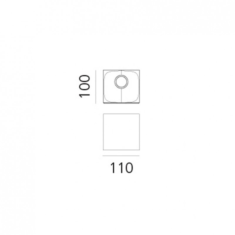 Specification image for Artemide Aede LED Wall Light