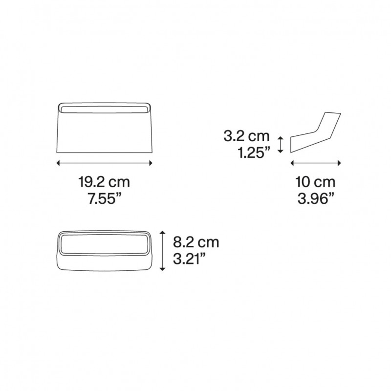 Specification image for Lodes Aile LED Wall Light