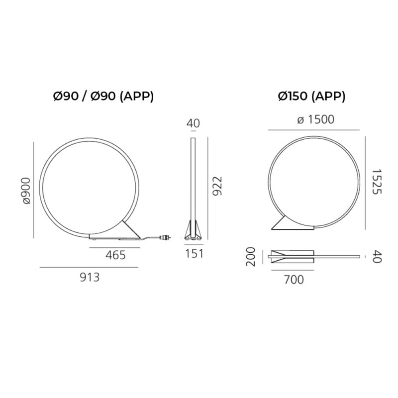 Specification Image for Artemide O Indoor LED Floor Lamp Specification Image for Artemide O Indoor LED Floor Lamp