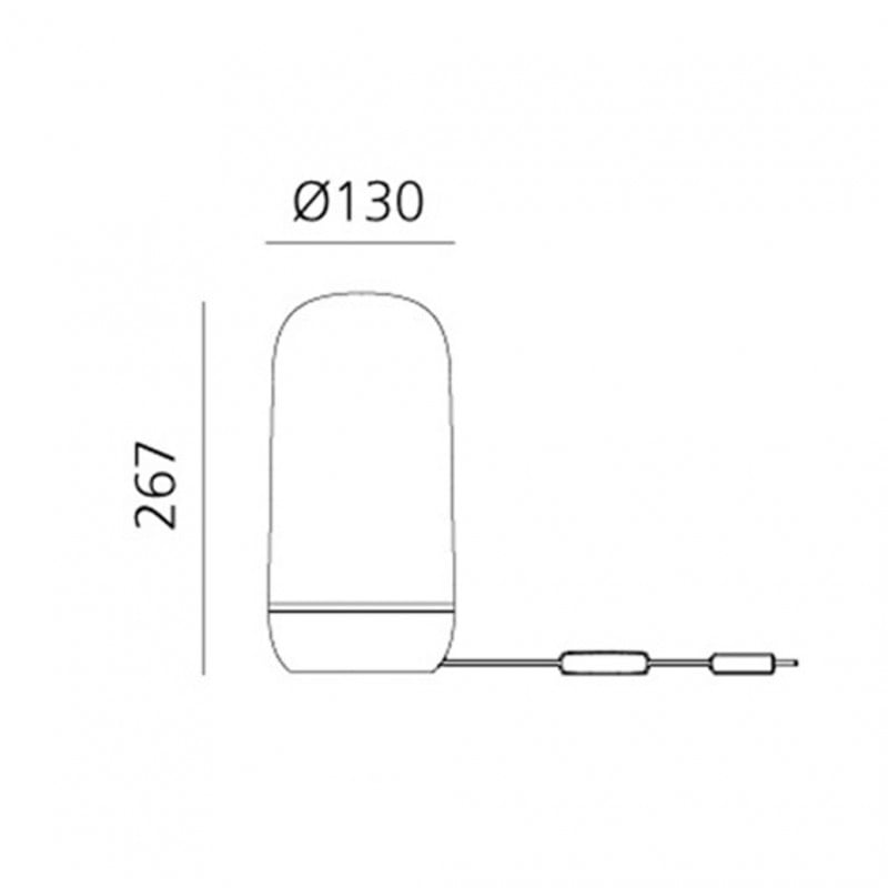 Specification image for Artemide Gople Plug Table Lamp