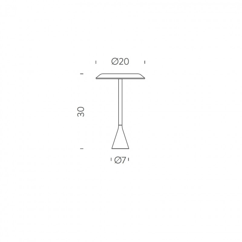 Specification image for Nemo Lighting Panama Mini LED Portable Table Lamp