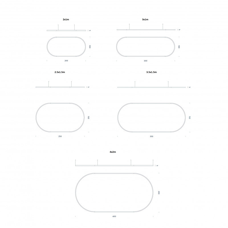 Specification image for Nemo Lighting Zirkol O LED Suspension