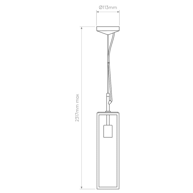Specification Image for Astro Harvard Outdoor Pendant Light