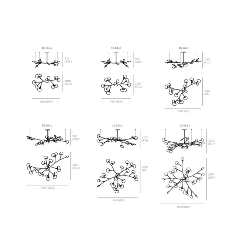 Specification Image for Bocci 16 Series Armature Suspension Light