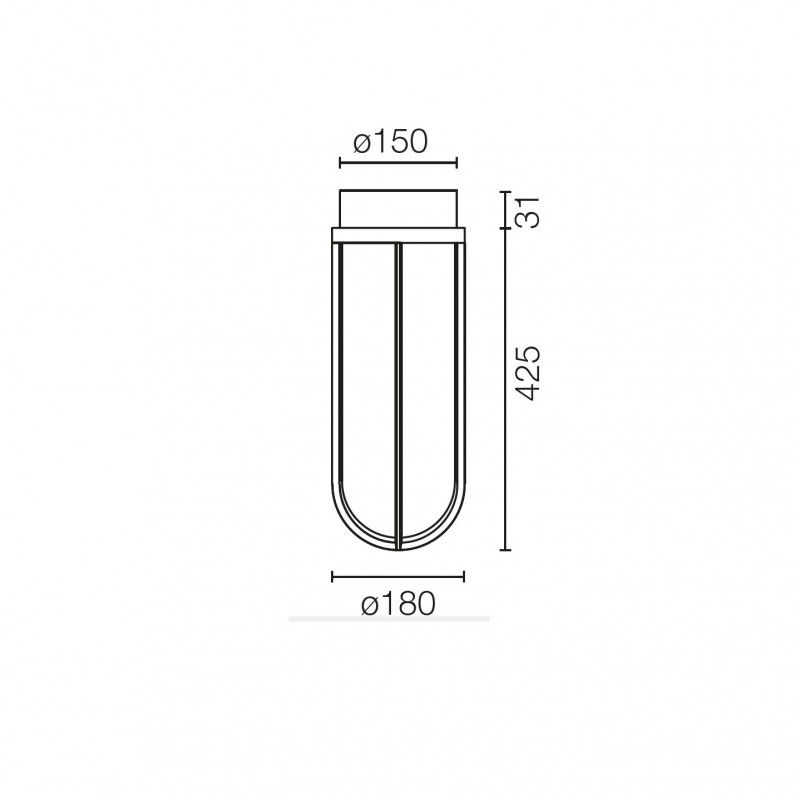 Specification image for Flos In Vitro LED Ceiling Light