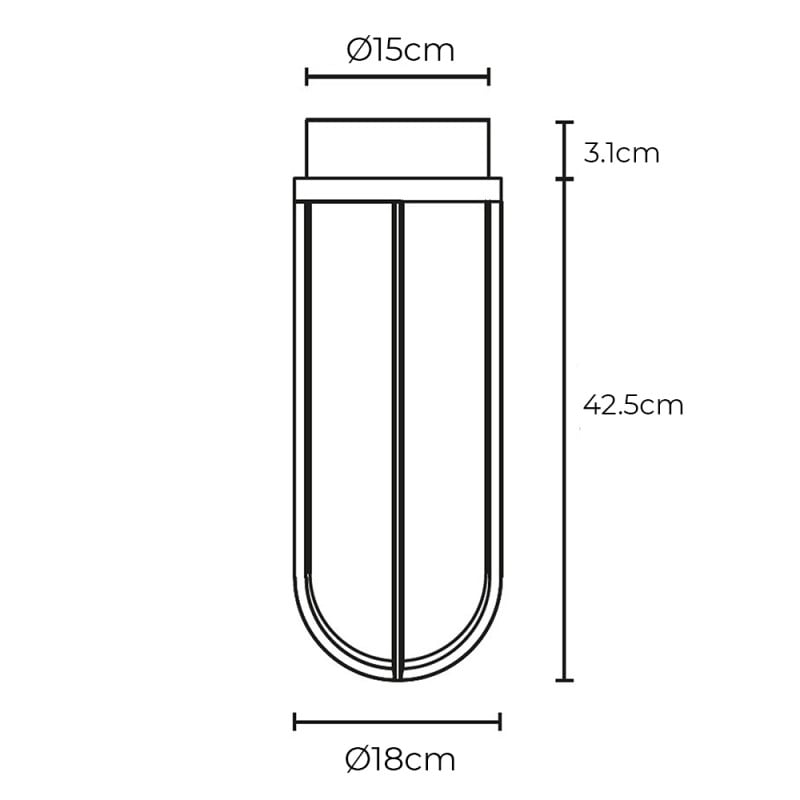 Specification Image for Flos In Vitro LED Ceiling Light