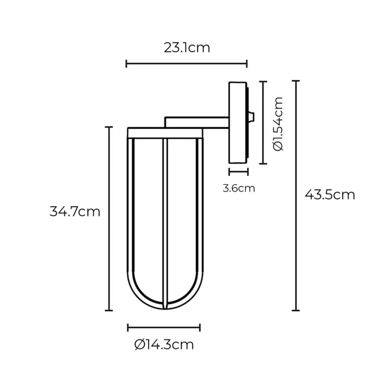 Specification Image for Flos In Vitro LED Wall Light