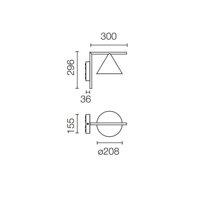 Specification Image for Flos Captain Flint Outdoor LED Wall Light