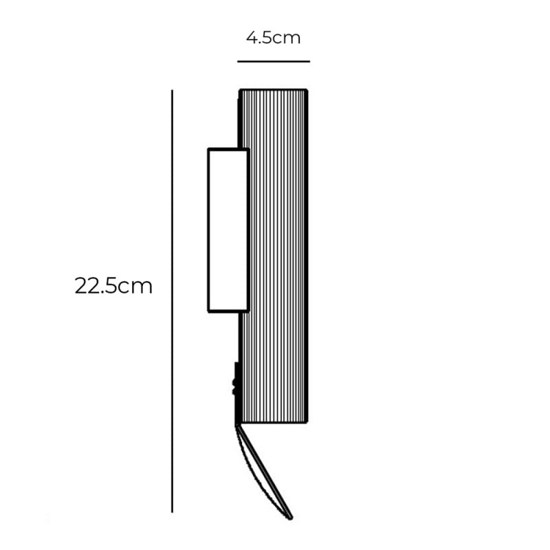 Specification Image for Flos Flauta Riga 1 LED Outdoor Wall Light