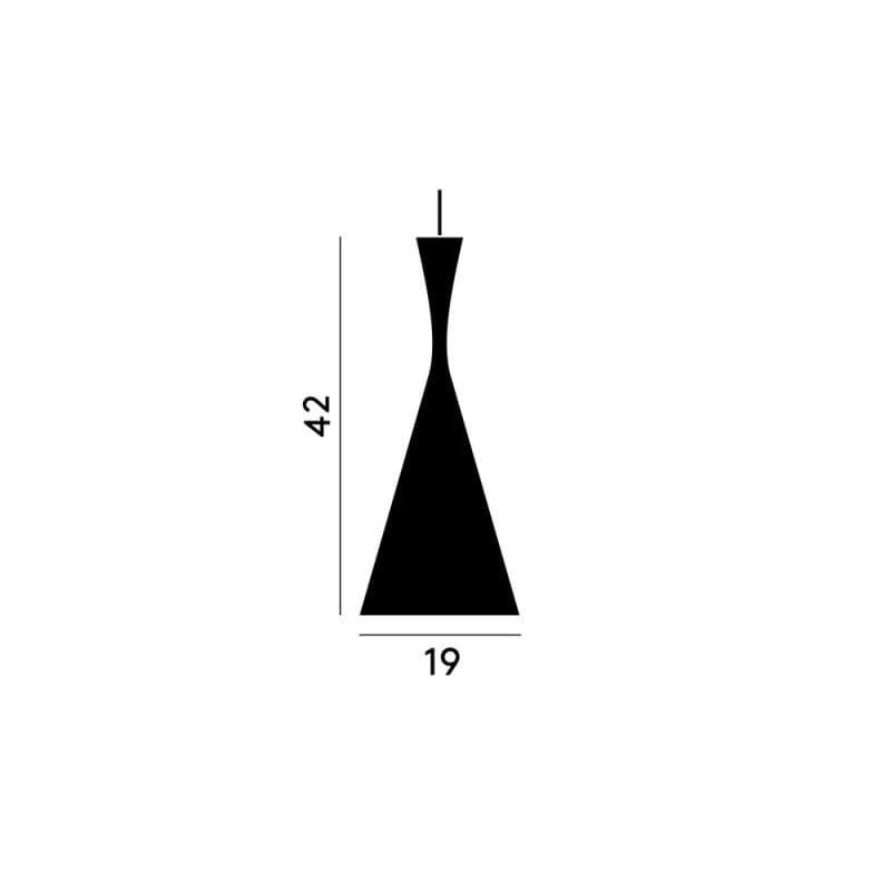 Specification Image for Tom Dixon Beat LED Tall Pendant Brass