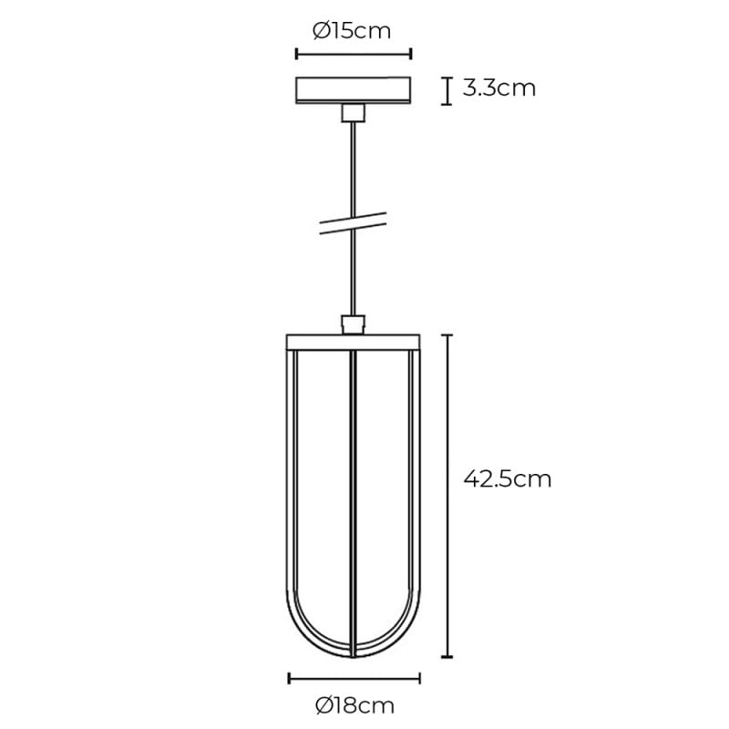 Specification Image for Flos In Vitro LED Outdoor Pendant