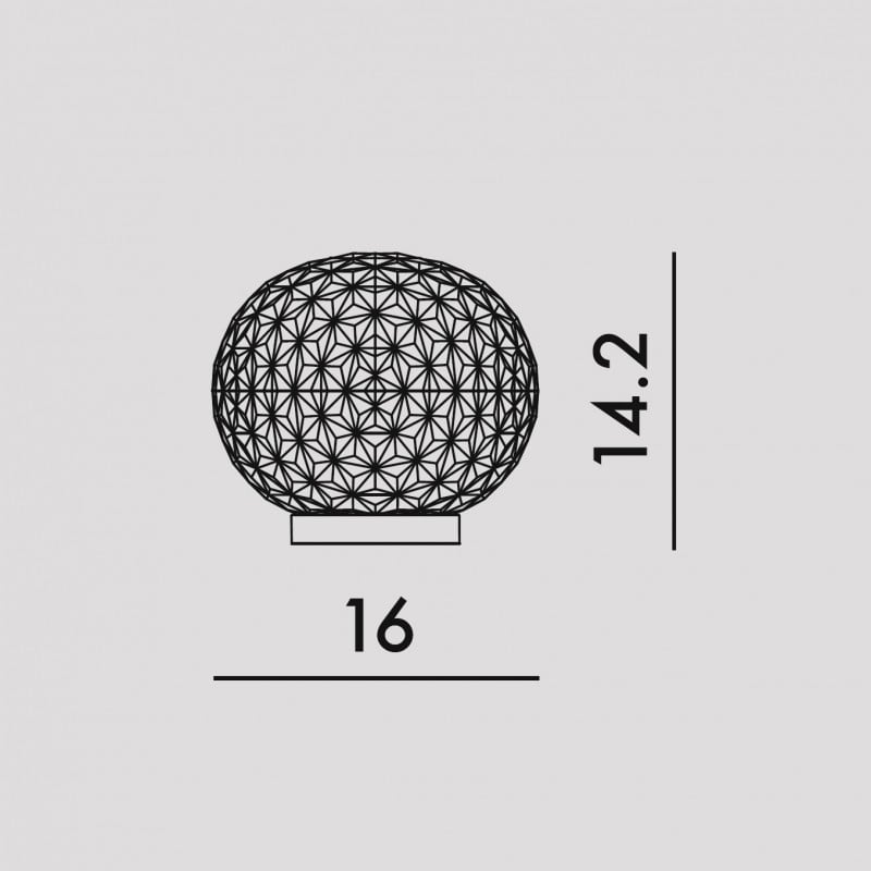 Specification image for Kartell Mini Planet LED Table Lamp