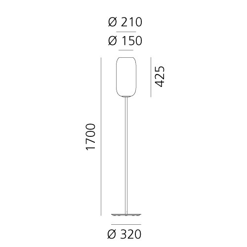 Specification image for Artemide Gople Floor Lamp